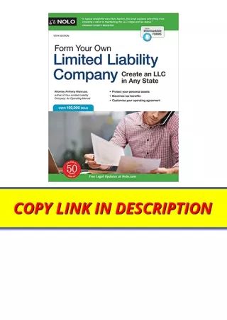 Kindle online PDF Form Your Own Limited Liability Company Create An LLC in Any S