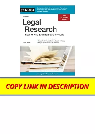 Ebook download Legal Research How to Find and Understand the Law unlimited