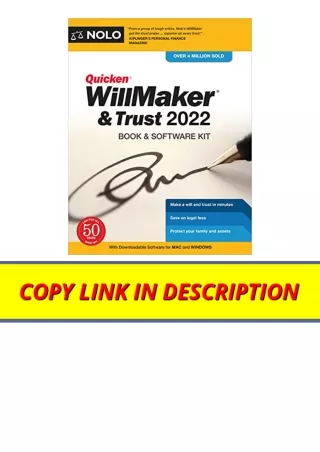 Ebook download Quicken Willmaker and Trust 2022 Book and Software Kit Nolo for a