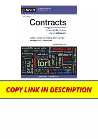 PDF read online Contracts The Essential Business Desk Reference for ipad