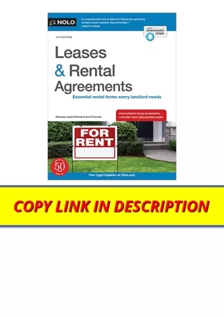 PDF read online Leases and Rental Agreements for ipad