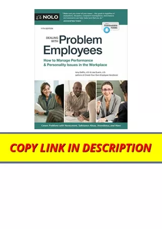 Download PDF Dealing With Problem Employees How to Manage Performance and Person