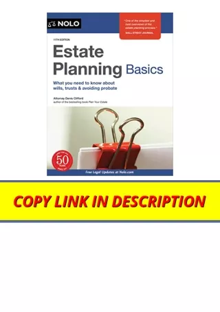 Kindle online PDF Estate Planning Basics full