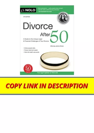 PDF read online Divorce After 50 Your Guide to the Unique Legal and Financial Ch