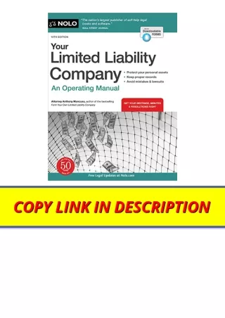 Kindle online PDF Your Limited Liability Company An Operating Manual for ipad
