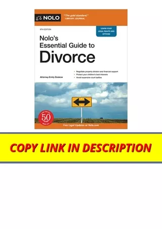 Kindle online PDF Nolos Essential Guide to Divorce full