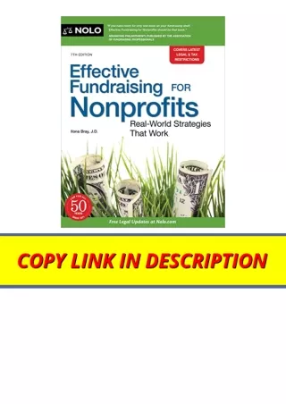 Download Effective Fundraising for Nonprofits Real World Strategies That Work fo