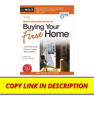 Download PDF Nolos Essential Guide to Buying Your First Home Nolos Essential Gui