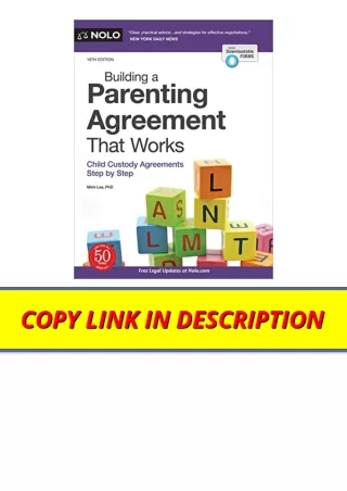 Download Building a Parenting Agreement That Works Child Custody Agreements Step