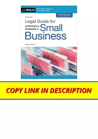 Download Legal Guide for Starting and Running a Small Business full