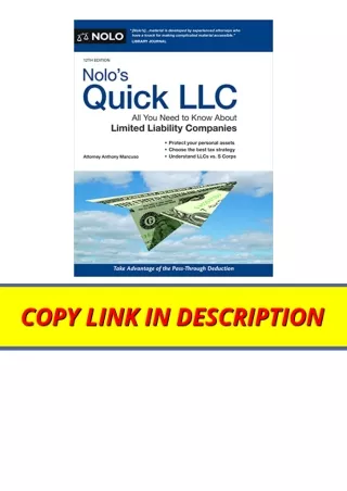 Download PDF Nolos Quick LLC All You Need to Know About Limited Liability Compan