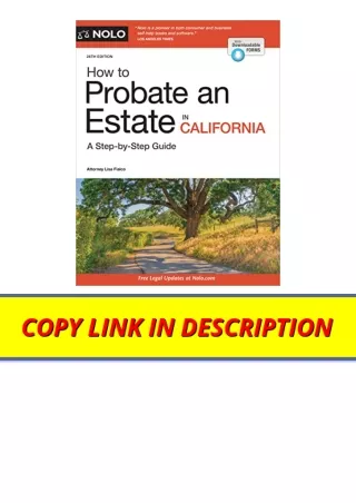 PDF read online How to Probate an Estate in California for android