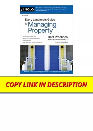 Ebook download Every Landlords Guide to Managing Property Best Practices From Mo