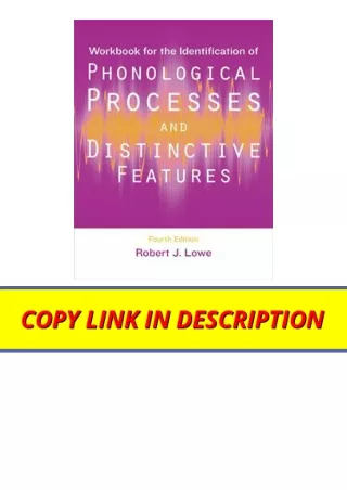 Kindle online PDF Workbook for the Identification of Phonological Processes and