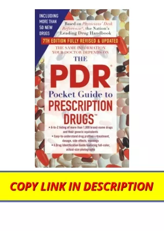 Download The PDR Pocket Guide to Prescription Drugs 7th Edition unlimited