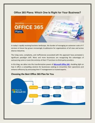 Office 365 Plans: Which One Is Right for Your Business?