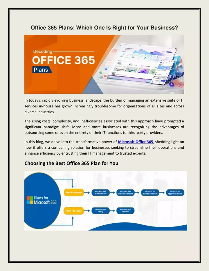 office 365 plans which one is right for your