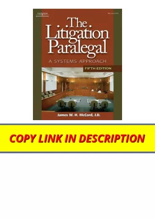 Kindle online PDF The Litigation Paralegal A Systems Approach 5E unlimited