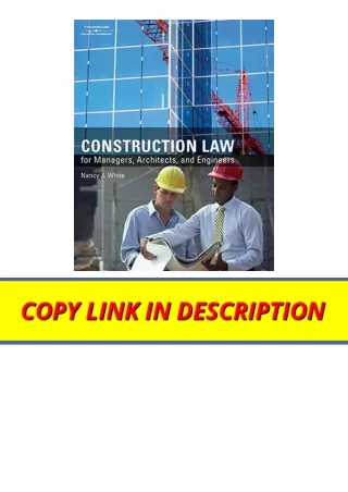 Kindle online PDF Construction Law for Managers Architects and Engineers for ipa