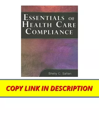 PDF read online Essentials of Healthcare Compliance FBLA All full