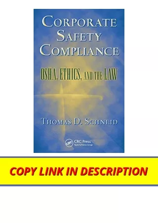 Ebook download Corporate Safety Compliance Occupational Safety and Health Guide