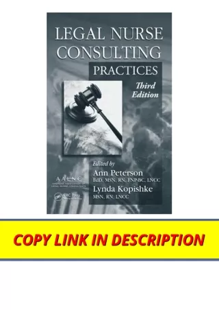 Download Legal Nurse Consulting Third Edition 2 Volume Set free acces