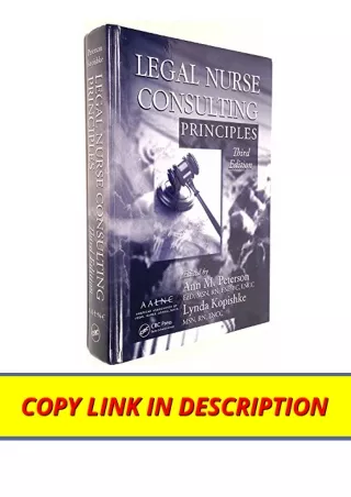 Ebook download Legal Nurse Consulting Principles 3rd Edition unlimited