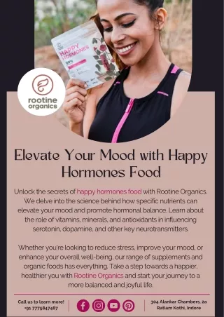 Elevate Your Mood with Happy Hormones Food - Rootine Organics