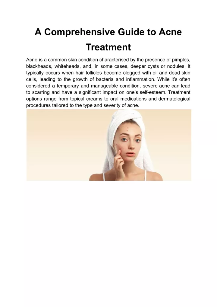 PPT - A Comprehensive Guide to Acne Treatment PowerPoint Presentation, free download - ID:12551336