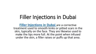 Filler Injections in Dubai