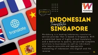 Indonesian Translator Singapore - Wordsburg