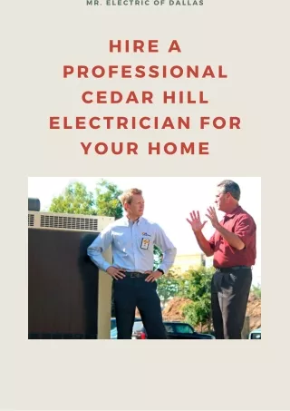 Professional Electrician in electrician Cedar Hill
