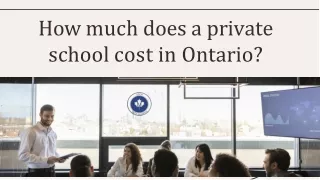 How much does a private school cost in Ontario