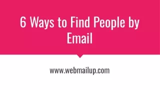 6 Ways to Find People by Email