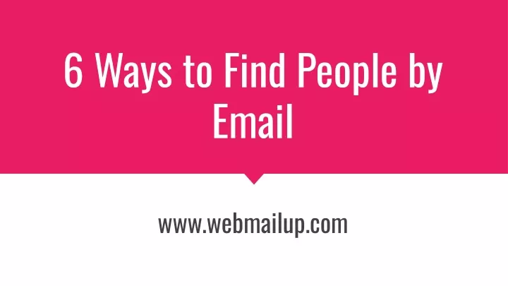 6 ways to find people by email