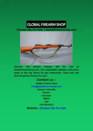 Chinese Sks For Sale  Globalfirearmshop com