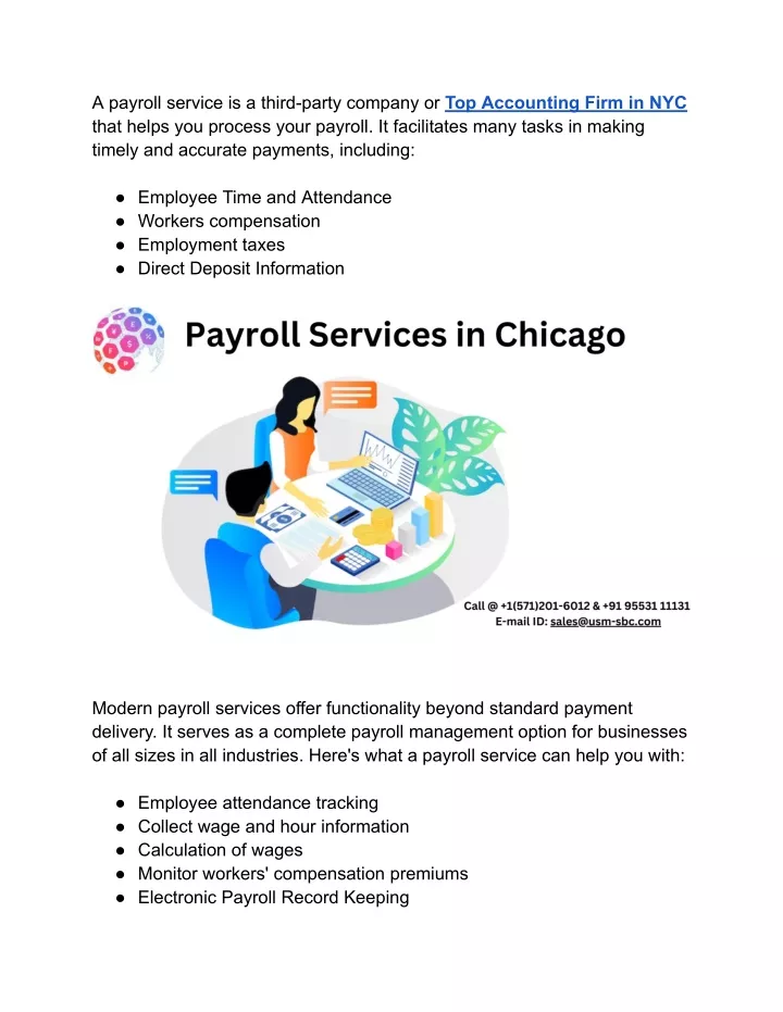 a payroll service is a third party company