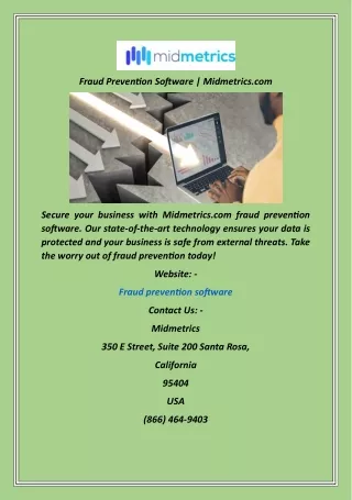 Fraud Prevention Software  Midmetrics