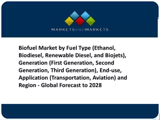 Biofuel Market – Historical and Future Challenges