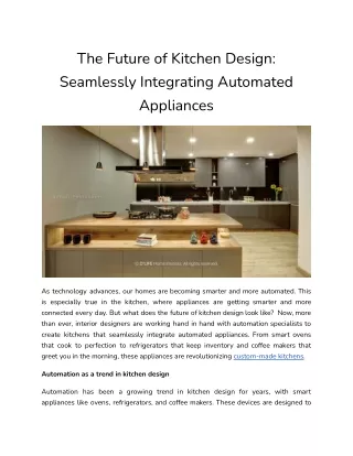 the future of kitchen design seamlessly
