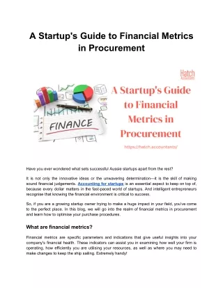 A Startup's Guide to Financial Metrics in Procurement