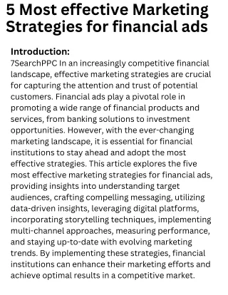 5 most effective marketing strategies