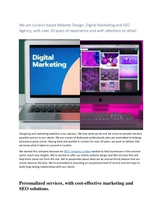 we are london based website design digital