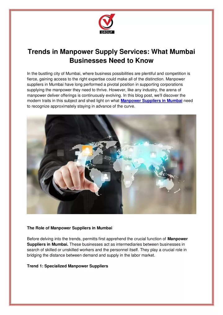 trends in manpower supply services what mumbai
