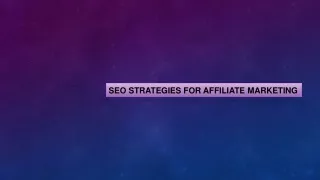 seo strategies for affiliate marketing