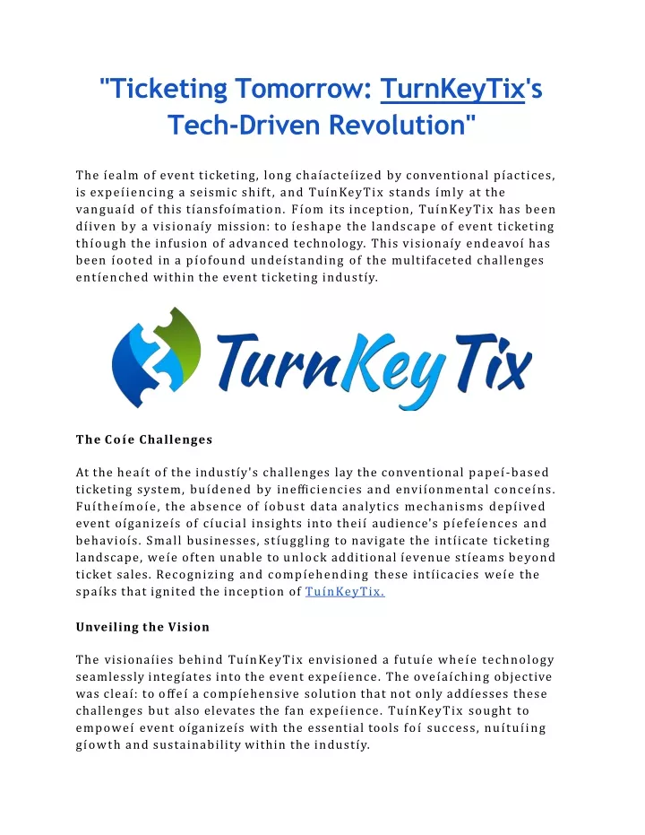 ticketing tomorrow turnkeytix s tech driven revolution