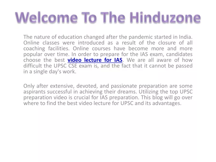 welcome to the hinduzone