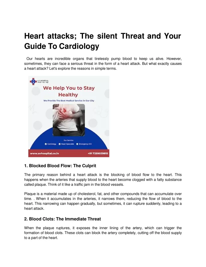 heart attacks the silent threat and your guide to cardiology