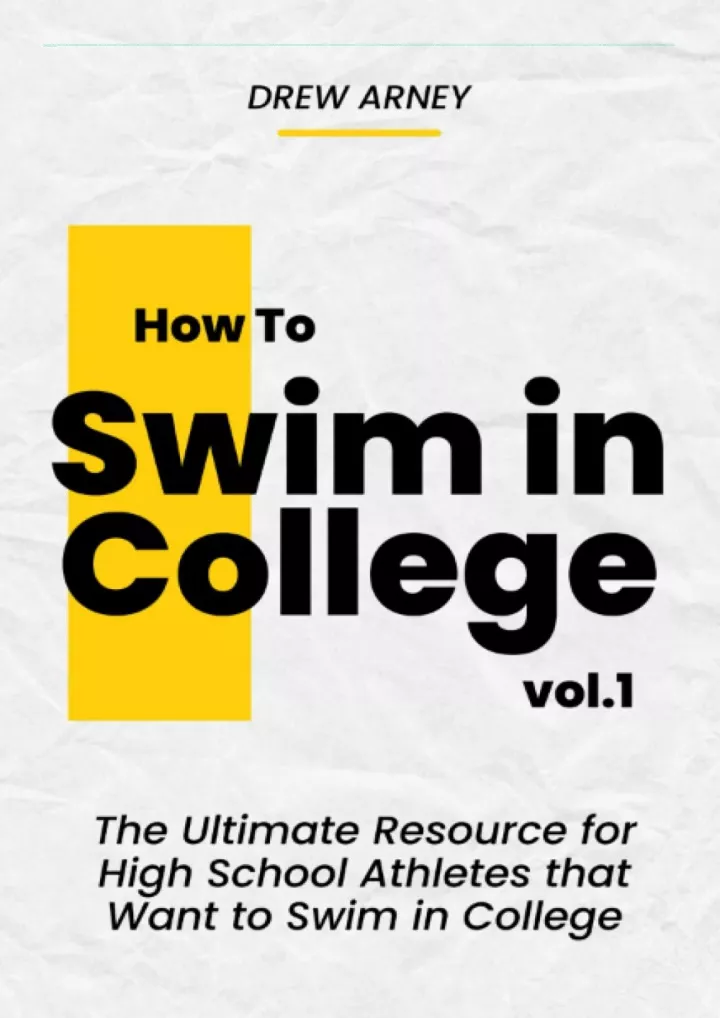 how to swim in college the ultimate handbook