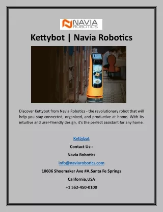 kettybot navia robotics